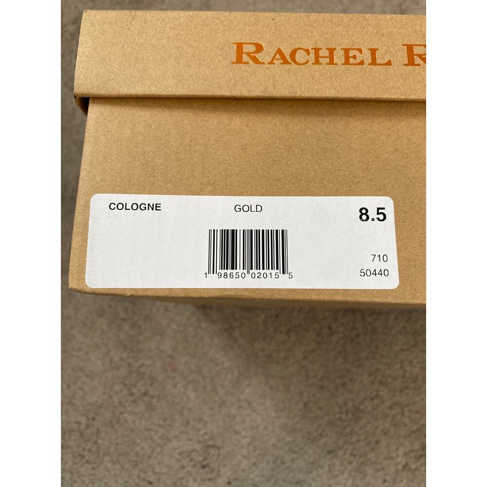 New Rachel Roy Cologne Heeled Sandal Size 8.5 Gold - Picture 5 of 7